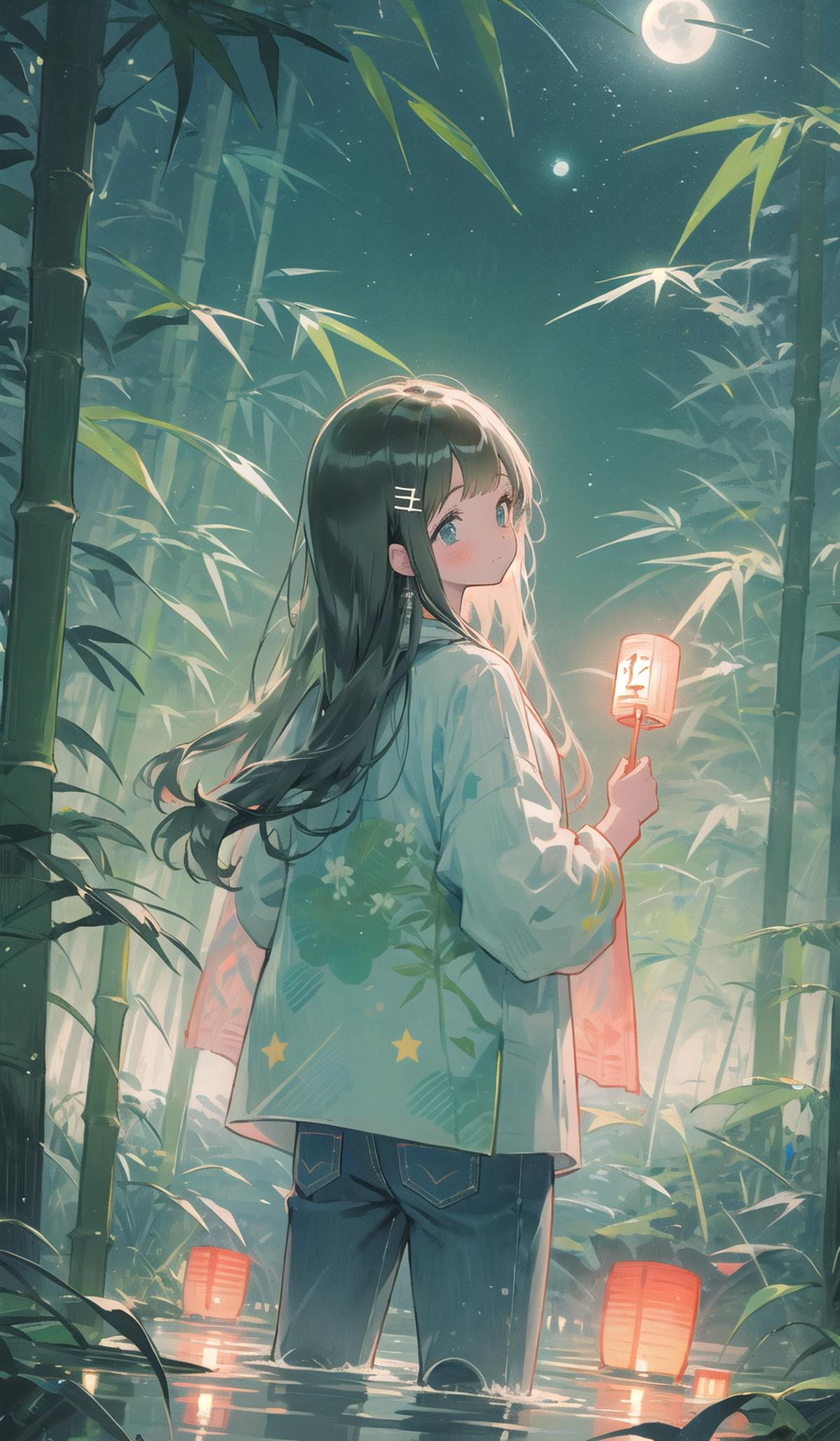 [LoRA] Bamboolight / 竹林 / ちくりん Concept (With dropout & noise version) image by L_A_X