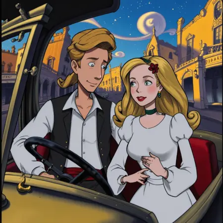 90s Video Game Animation / Cartoon Art Style - Bill Tiller / LucasArts [Flux] - v2.0