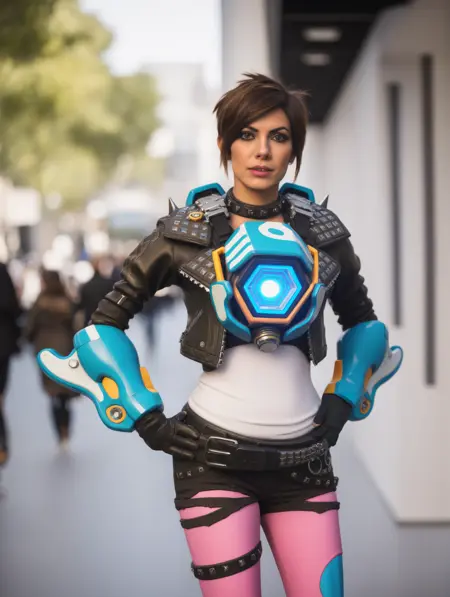 Awesome Overwatch TRACER Punk clothes