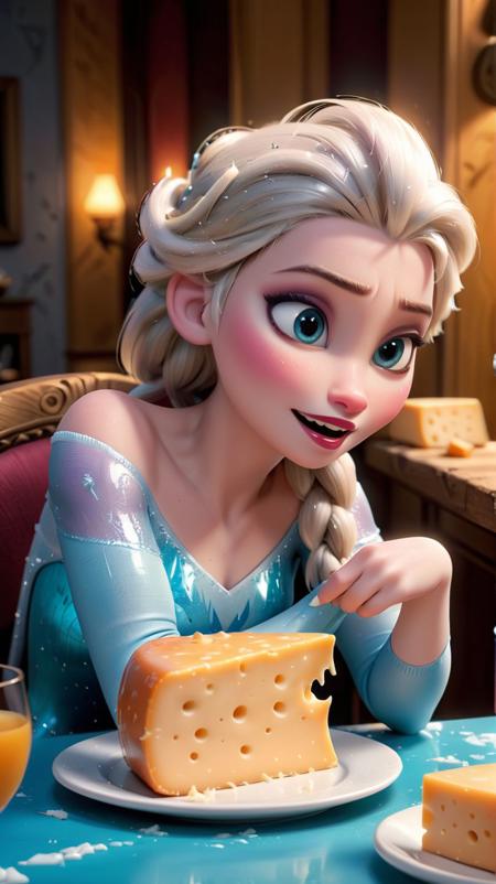 A photo of elsa really really enjoying cheese to the point of being insanely obsessed with it,<lora:princess_xl_v2:0.8>,obsessed with cheese,cheese everywhere,everything about cheese,thinking about cheese,eating cheese,cheese is life,everyone and everything is made of cheese,all things are cheese,the universe is cheese,