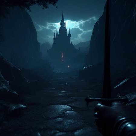 Dark Fantasy First-Person Video Game Style V1