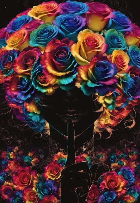 Flowers over eyes