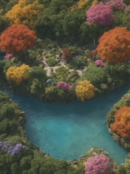 Whimsical interpretation of a dream- world in the 4th dimension, filled with floating islands, mystical creatures, and enchanted forests, Whimsical, Fantasy art style, dreamy, Inspired by Studio Ghibli and Hayao Miyazaki, Camera: N/A, Shot: N/A, Rendered with magical colors and fantastical elements,