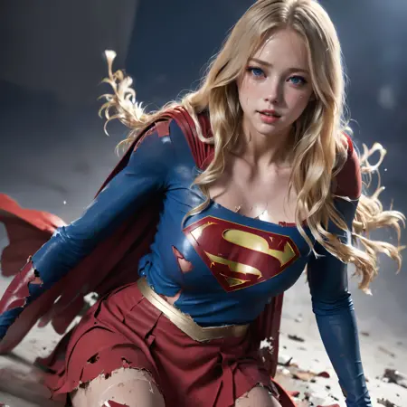 superhero in blue and red