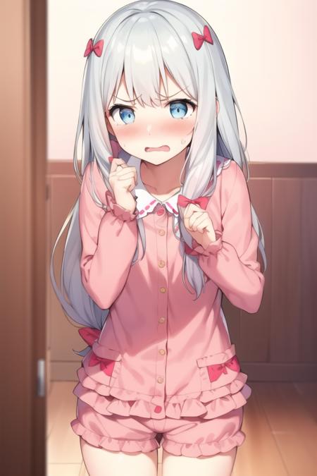 1girl, pajamas, <lyco:izumi sagiri-step00001200:1.0> izumi sagiri, (angry, disgust:0.9), blush, embarrassed, 
<lyco:placeholder:1.0>