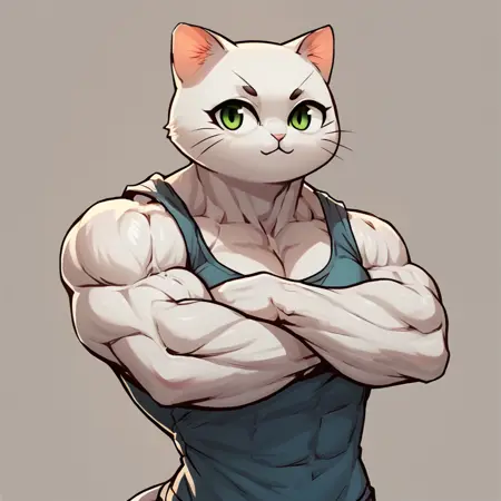 cute face with muscular body Concept LoRA [Pony]