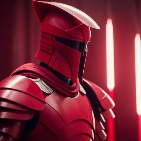 cinematic film still of Elite Praetorian Guard a crimson-armored knight holding a large voulges
 <lora:Elite Praetorian Guard:1.2>, shallow depth of field, vignette, highly detailed, high budget, bokeh, cinemascope, moody, epic, gorgeous, film grain, grainy