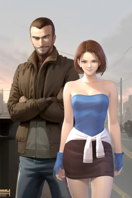 Niko Bellic x Jill Valentine (Grand Theft Auto x Resident Evil)