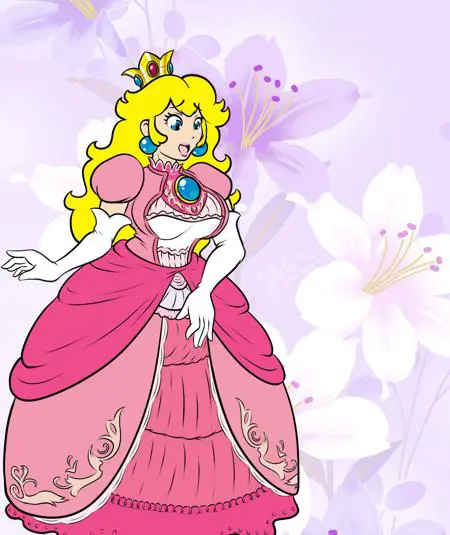 Peach clothes (Smash Bros) [PonyXL]