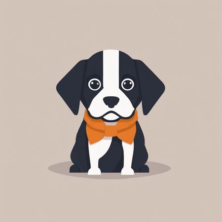 <lora:Flat style-000014:1>,Flat style,Using a puppy as a logo,