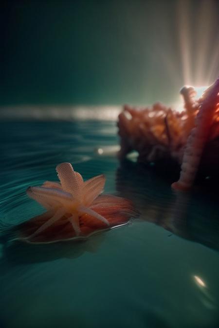 Generate an underwater seascape image capturing the beauty of the ocean depths. Include coral reefs, exotic fish, and aquatic plants, with sunlight filtering through the water to create dramatic lighting and a play of colors.
Ultra High Definition, Impeccable Detail, Premier Quality, Best-in-class, (Photorealistic), (Lifelike), Top quality, score_9, score_8_up, score_7_up, score_6_up, score_5_up, score_4_up,  perfect shadows, perfect lighting, night, backlighting, Cinematic, dark moody lighting, film grain, mysterious atmosphere, storytelling,