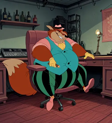 Pinky Fox Rock A Doodle illustrious