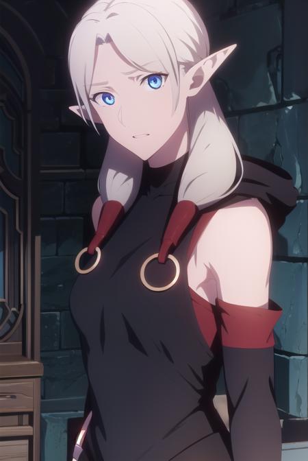 fymryn, <lora:fymryn-lora-nochekaiser:1>,
fymryn, pointy ears, elf, white hair, twintails, low twintails, medium hair, 
BREAK sleeveless, bare shoulders, hood, rings,,
BREAK looking at viewer,
BREAK outdoors,
BREAK <lora:GoodHands-vanilla:1>, (masterpiece:1.2), best quality, high resolution, unity 8k wallpaper, (illustration:0.8), (beautiful detailed eyes:1.6), extremely detailed face, perfect lighting, extremely detailed CG, (perfect hands, perfect anatomy),