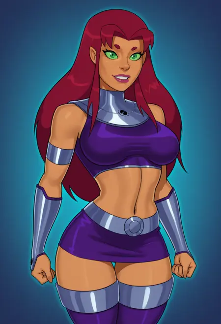 Starfire, Princess Koriand'r, (Something Unlimited/DC comics), LoRA, Illustrious XL