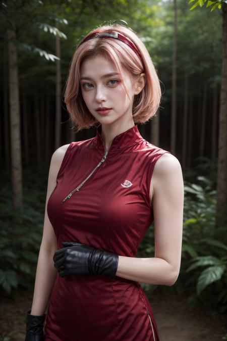 Sakura,red dress