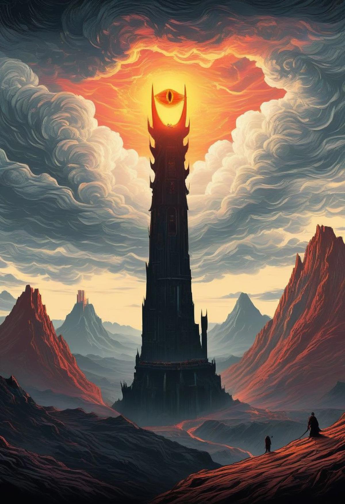 Sauron's Tower | Barad-dûr (Mordor, Middle Earth) (Lord of the Rings ...