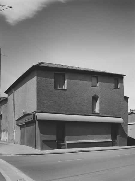 <lyco:RobertAdams:1.0> street scene, black and withe photography, Bernd et Hilla Becher style, realistic