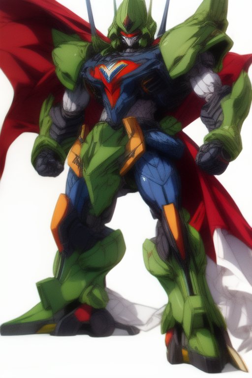 Super robot diffusion(Gundam, EVA, ARMORED CORE, BATTLE TECH like mecha lora) image by SilverSoul