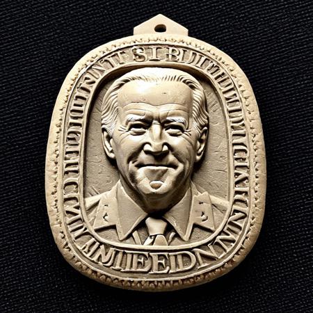 joe biden amulet <lora:British_Museum_Amulets:1>, ancient, stone, high resolution, beautiful, highest quality, masterpiece, highly detailed