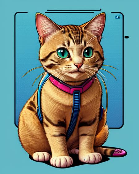 best quality,masterpiece,highly detailed,ultra-detailed,   <lora:neg4all_bdsqlsz_V3.5:-1> <lora:90Style_last:2> 90s Illustration Style
1 cat no humans