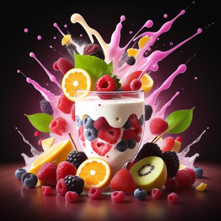 mix fruit and berries, fruits splash milk png <lora:splashes_v.1.0:0.7>