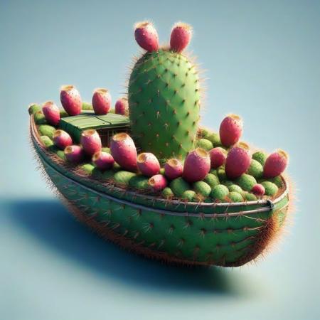boat  <lora:Prickly Pear Style v1:1>, Prickly Pear Style,