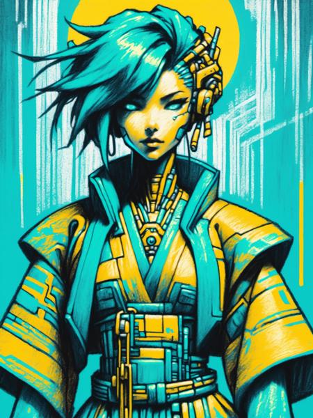 Neon Cyberpunk Crayon SDXL SDXL