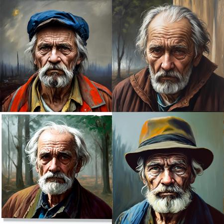 A portrait of poor russian 1800 old worker in rags, ((overwhelming fatigue )), wrinkles of age, concept art, oil pastel painting , moody gray colors , gritty, messy stylestyle of Alexey Savrasov, Ivan Shishkin, Ilya Repin, (cel shaded:1.2), 2d, (oil painting:1.2) highly detailed