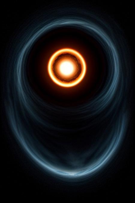 (masterpiece, best quality, highres:1.2), blackhole, Universe, space, eerie, mysterious, creepy
