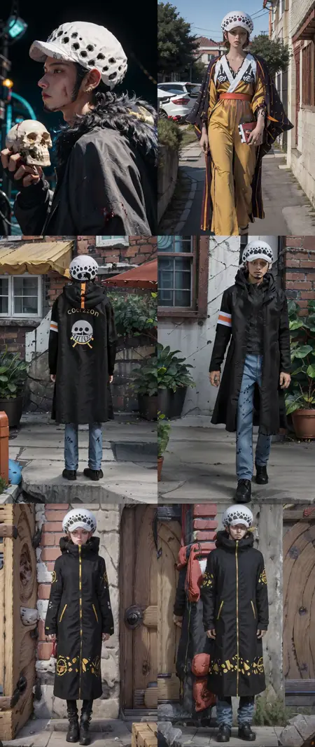 (female+male) Trafalgar law+chibi + 3suits +tattoo+sword DLC | one piece | 特拉法尔加 罗+Q版+三套衣服+文身+鬼泣剑 (海贼王)