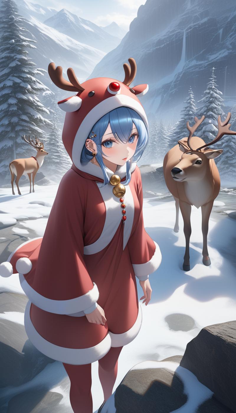 Reindeer Costume LoRA (Raging Reindeer) [SD1.5 & SDXL1.0] image by Hevok