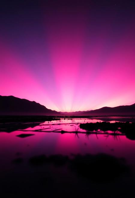 highly detailed and hyper realistic photo, by Alena Aenami , by Archibald Thorburn , by Daniele Afferni , a breathtaking otherworldly landscape with psychedelic colors , in the style of  monochromatic silhouette reflection,  limited dark palette, unusual dark colors, faded colors, atmospheric haze, highly dramatic cinematic lighting, motion blur, film grain,  professional, excellent composition, finest details, maximized details, ultimate detail level, masterpiece, best quality