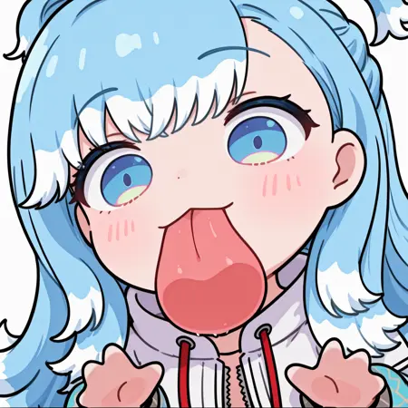 Chibi Licking Your Screen - Blush Sticker |Concept|