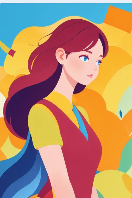 手绘扁平插画风格大模型-Flat illustration