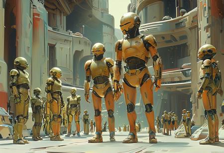 ((Sci-fi Star Wars techno dance party)), ((Star Wars rave:1.6)). vibrant aliens dancing to pulsating music, alien species dancing ecstatically, colorful costumes shimmering under bright lights, surrounded by a lively crowd, digital art, HD, 4K, music video style, Inspired by Ralph McQuarrie, Doug Chiang, and Iain McCaig, futuristic sci-fi atmosphere blending classic and modern Star Wars aesthetics.  inspired by Craig Mullins, futuristic sci-fi atmosphere, CGSociety