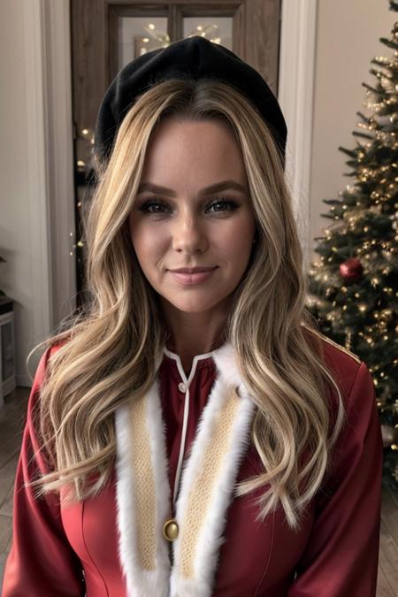 1girl, solo, a mature a1873h, santa outfit <lora:Amanda_Holden-000010:1> a1873h, solo, 1girl, blonde_hair, long_hair