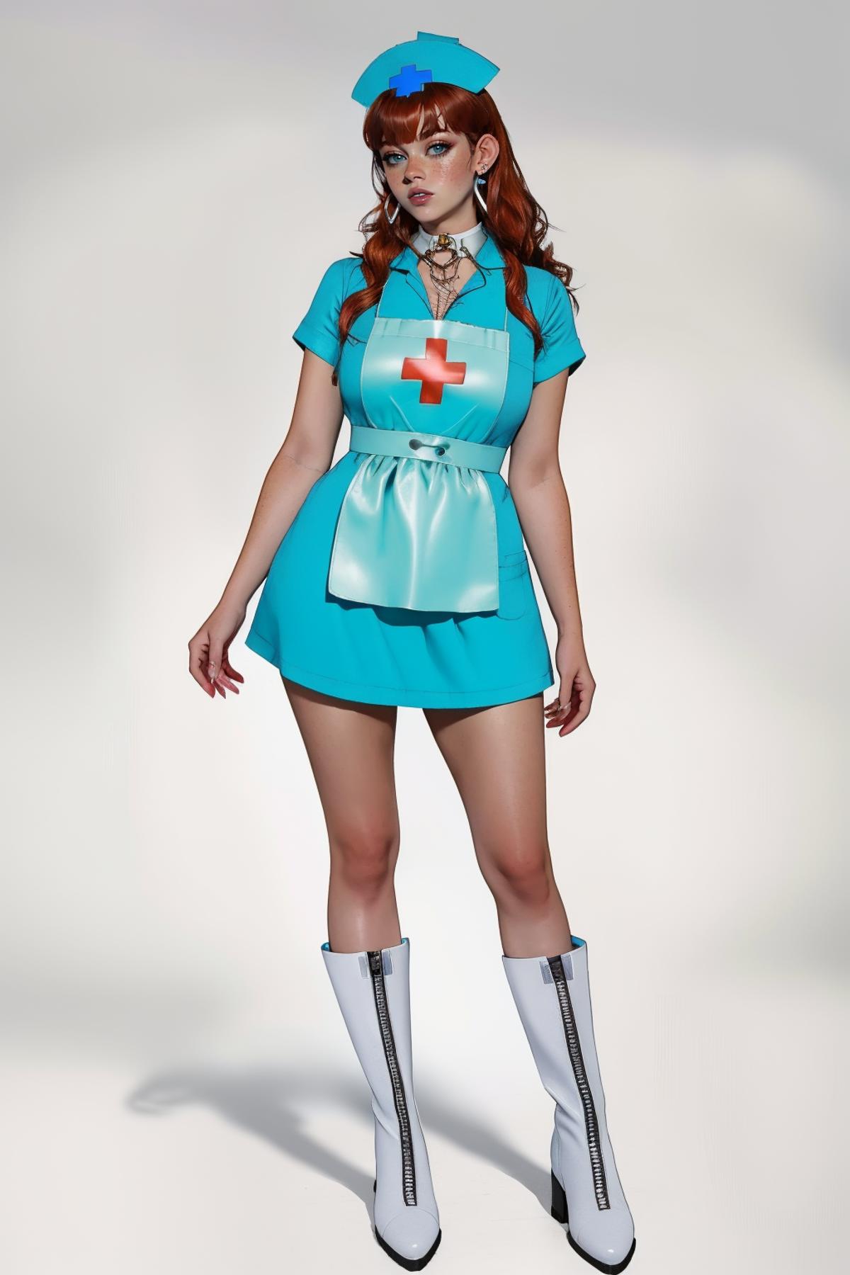 Short Blue Nurse Dress image by freckledvixon
