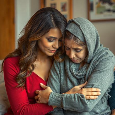 Beautiful woman comforting a gorgeous crying woman