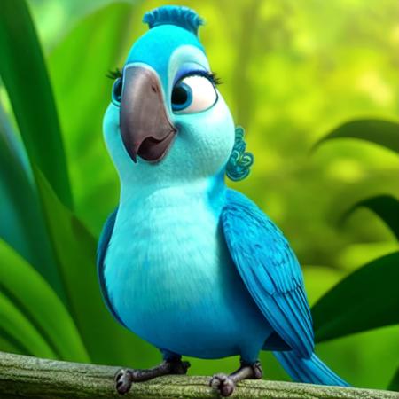 Mimi spix macaw  blue feathers