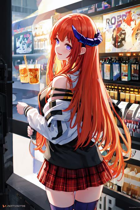 bagpipe,1girl,bagpipe\(origin\), bagpipe\(race_queen\),long_hair, orange_hair,plaid_skirt, purple_eyes,plaid,thighhighs,skirt,breasts,dragon_horns,bangs,blunt_bangs,


(masterpiece, sidelighting, finely detailed beautiful eyes: 1.2), (on the moon, space, looking back into earth),  black tank top, volumetric lighting, white jacket,  cyberpunk, futuristic, multi-color eyes, detailed eyes, hyper detailed,light smile, highly detailed, beautiful, small details, ultra detailed, best quality, intricate, hyperrealism, sharp, digital illustration, detailed, realism, intricate, 4k, 8k, trending on artstation, good anatomy, beautiful lighting, award-winning, photorealistic, realistic shadows, realistic lighting, beautiful lighting, raytracing, intricate details, moody, rule of thirds, masterpiece, (illustration:1.1), highres, (extremely detailed CG, unity, 8k wallpaper:1.1), beautiful face, highly detailed face, ultra realistic, masterpiece, bokeh, extremely detailed, intricate, zoomout, colorful, vibrant colors, side view,