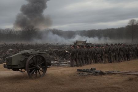 (masterpiece), best quality, If the United States of America had a civil war with itself in 2025