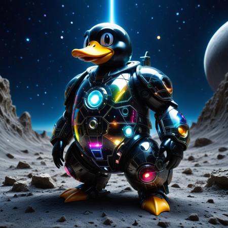 "The Duck’s Delusion" – The colorblind duck, unaware it’s standing on the moon bear’s eviscerated remains, happily quacks at the robot overlord, mistaking its glowing optics for the sun.
score_9, score_8_up, score_8_up, masterpiece,super detailed face, super high resolution, FaceDetail, masterpiece-level, highly detailed, intricate details, detailed background, complex background, cinematic, intricately detailed illustration, depth of field, masterpiece, best quality, amazing quality, very aesthetic, absurdres, newest, very awa, shadow, dynamic angle,