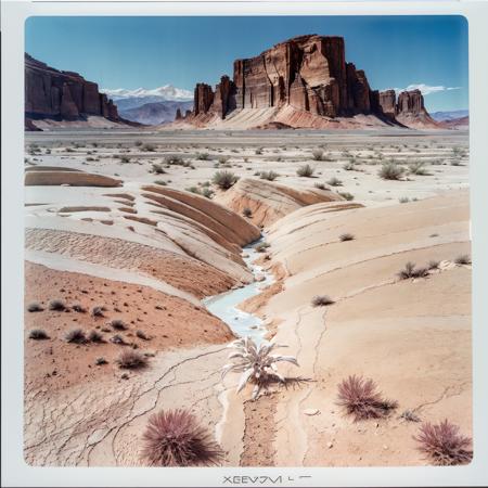 analog film photo, front left view, (white:1.2) (evo:1.2) car, dynamic view, luna desert landscape, crystal plants, water, droughts, epic . faded film, desaturated, 35mm photo, grainy, vignette, vintage, Kodachrome, Lomography, stained, highly detailed, found footage <lora:evo_luna_EVO7_LORA_SD15_v05:0.9>