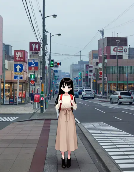 日本の街並み 国道沿い \ Japanese Suburbs Streetscape