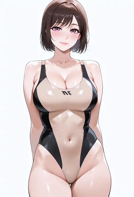 Swimwear - Beige One-piece Swimsuit