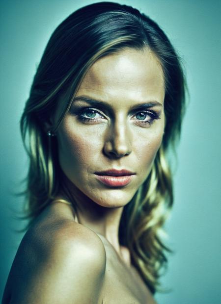 analog style, modelshoot style, portrait of sks woman, epic (photo, studio lighting, hard light, sony a7, 50 mm, matte skin, pores, colors, hyperdetailed, hyperrealistic), <lora:locon_juliebenz_v1_from_v1_64_32:1.3>