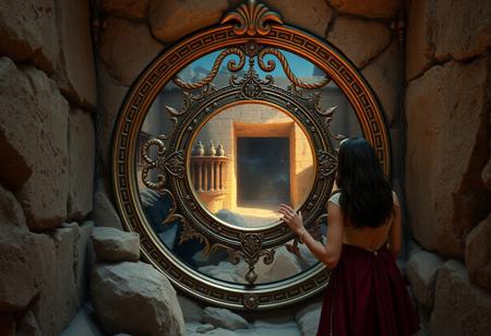 In the ancient ruins of the Oracle of Delphi, a curious historian named Elara stumbles upon a hidden chamber. Inside, she discovers a beautifully ornate mirror, which reflects not just her image but whispers secrets of the past. As she gazes deeper, the mirror reveals visions of the tragic downfall of previous seekers, drawing her into a perilous web of fate.
Driven by curiosity, Elara uses the mirror’s insight to uncover lost knowledge, altering the course of history. However, each revelation comes at a cost; the memories and lives of those around her begin to fade. Realizing that she is rewriting not just her fate but the very fabric of time, she confronts a haunting truth: to save her friends and restore the timeline, she must return to the moment she first peered into the mirror.
In a suspenseful twist, Elara sacrifices her own memories, becoming a heartbeat in the whispers of history, ensuring that the wisdom of the past will never be lost, but at the cost of her identity. As the mirror dims, she walks away, a stranger in the world she saved, forever linked to the echoes of Delphi.