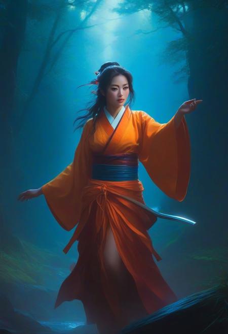 japanese nihonga painting about In the unpublished and breathtaking image (far beyond the unseeable) by john berkey, the essence of the Master's artistry shines through with remarkable clarity. As your eyes wander across the canvas, you'll encounter a harmonious fusion of elements that defy convention and ignite the imagination. It is a visual symphony that stands as a testament to Berkey's boundless creativity. Vibrant and sublime colors dominate the image, bursting forth with a luminosity that captivates the viewer., d&d, fantasy, highly detailed, digital painting, artstation, sharp focus, fantasy art, character art, illustration, 8k, art by artgerm and greg rutkowski