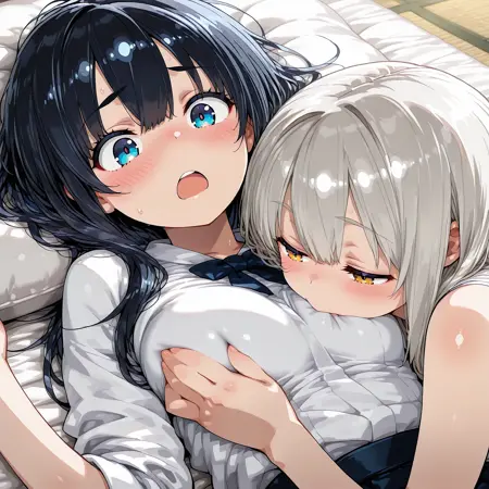 Biting/Kissing Breast (Yuri) -SDXL