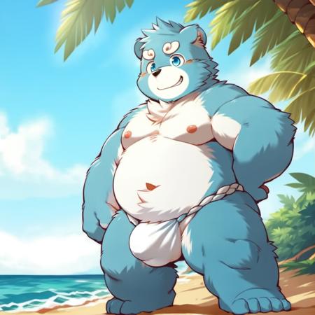 shiquanhao, furry, blue bear